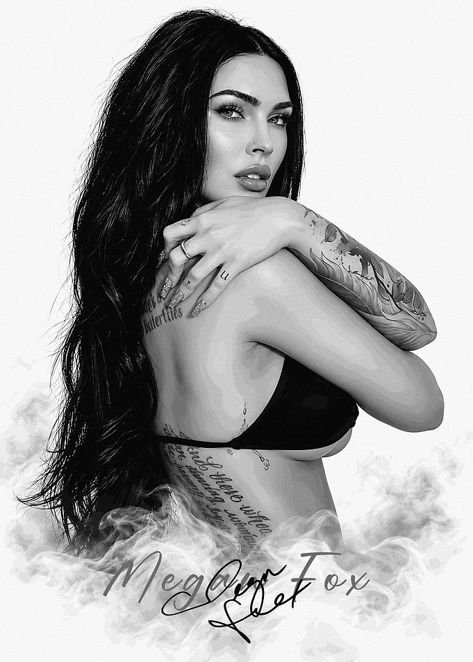 Megan Fox Portrait Illustration