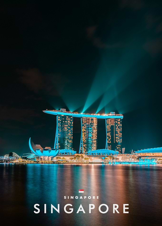 Marina Bay Sands Singapore Night View