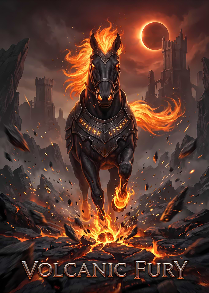 Volcanic Fury Armored Fire Horse