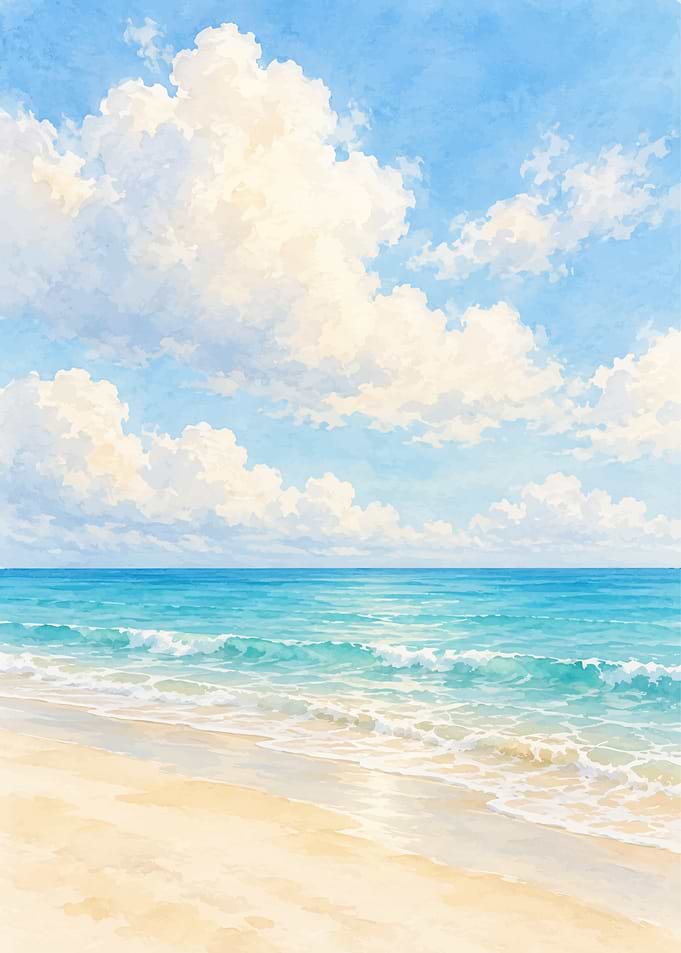 Serene Tropical Beach Landscape