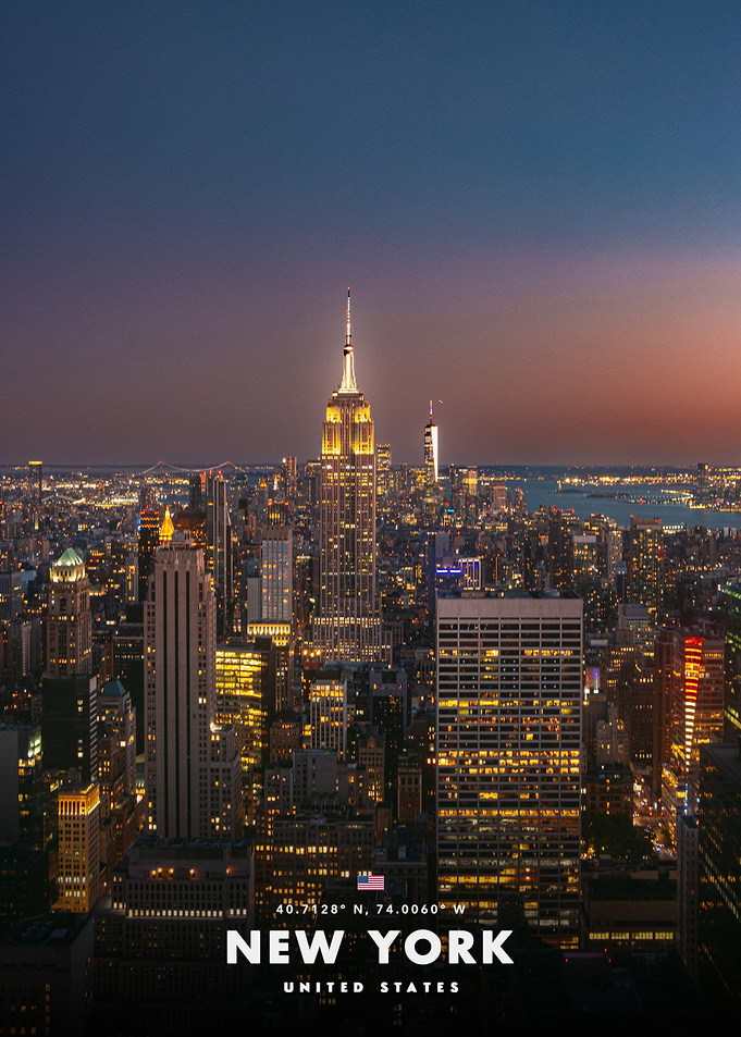 New York City Skyline at Dusk