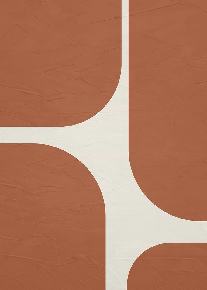 Minimalist Abstract Terracotta Shapes