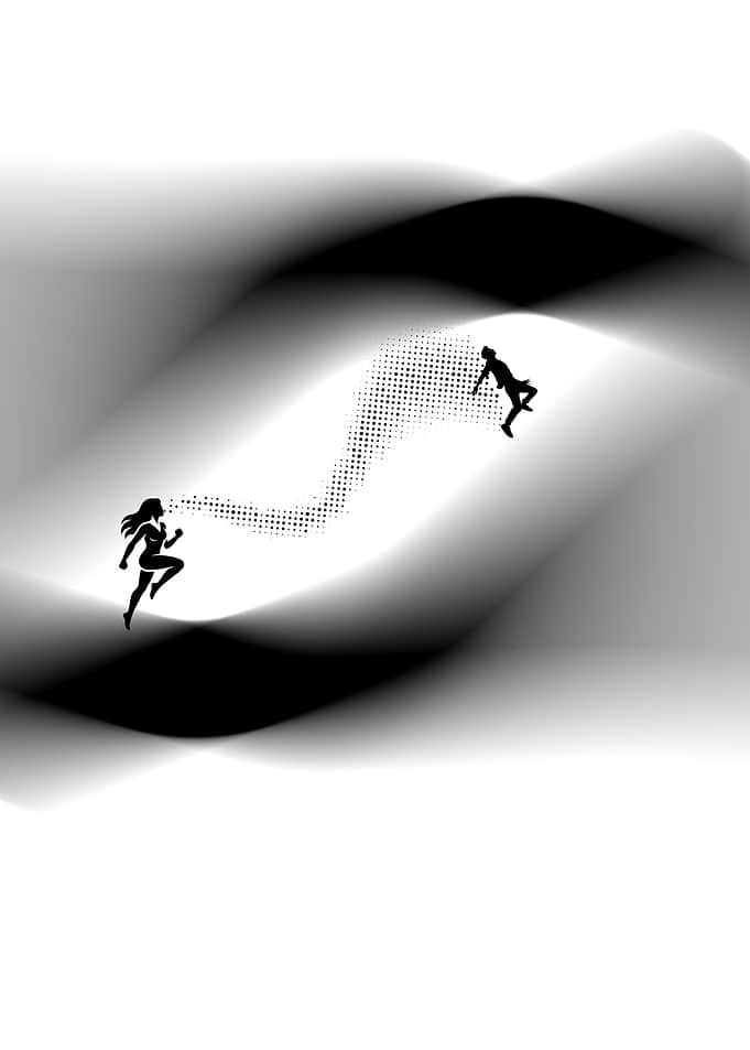 Minimalist Silhouette Connection Art