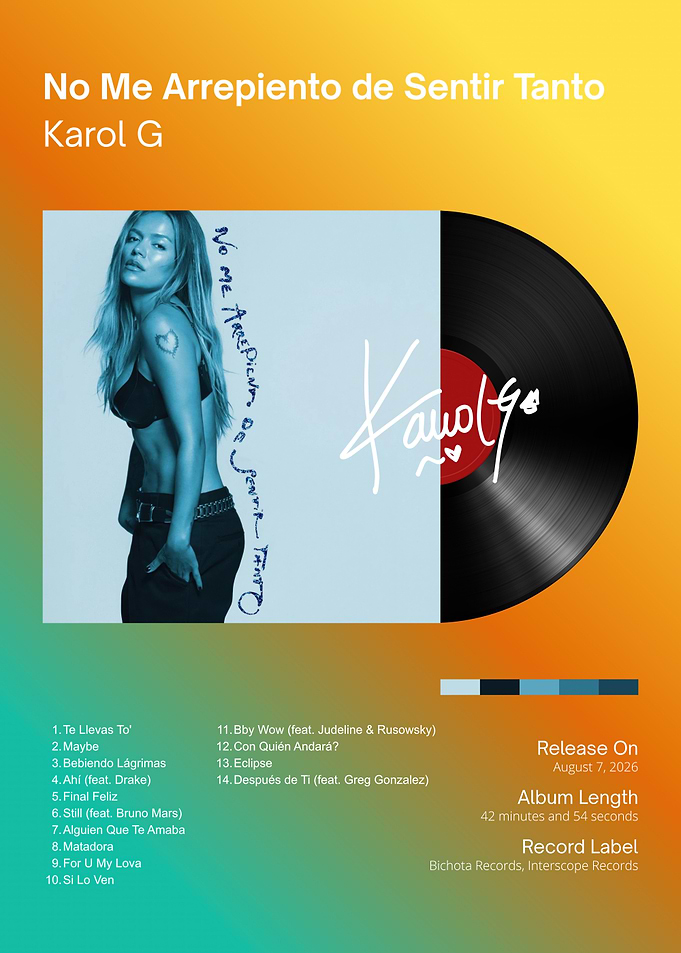 Karol G Album Poster Art