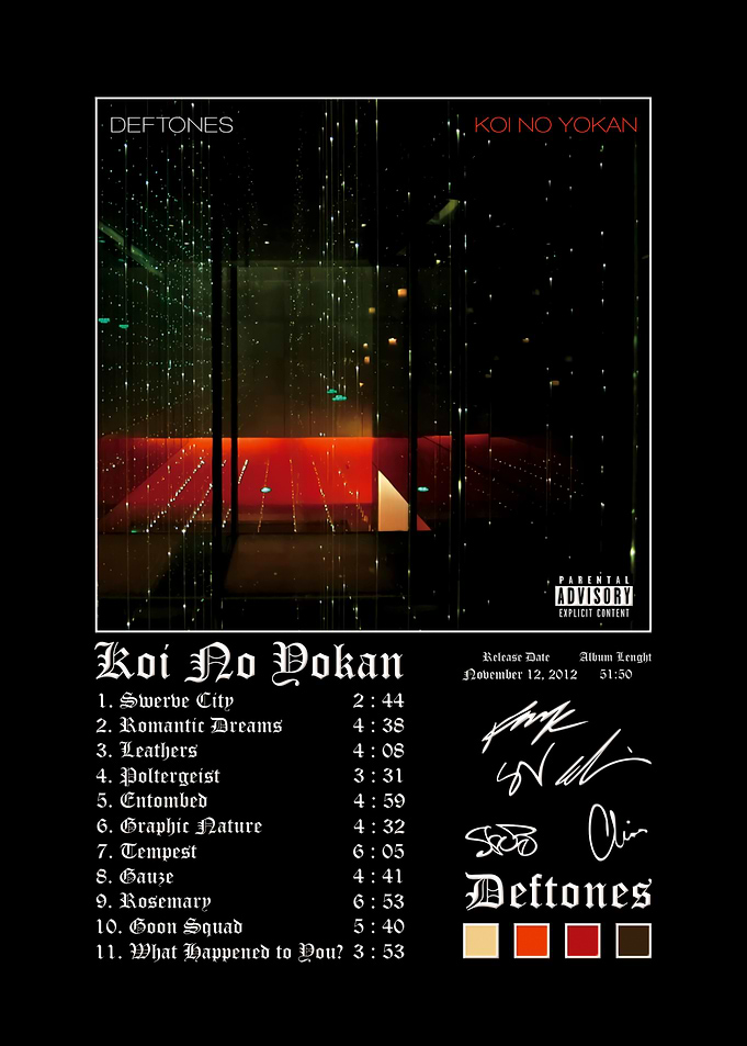 Deftones Koi No Yokan Album Poster