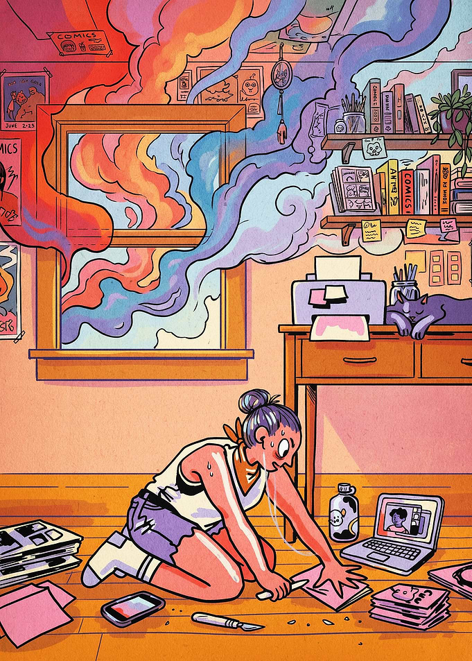 Psychedelic Room Creative Art Poste