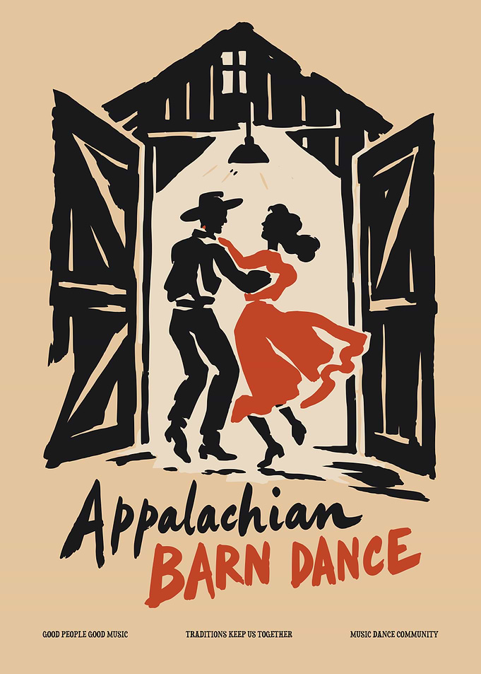 Appalachian Barn Dance Vintage Poster