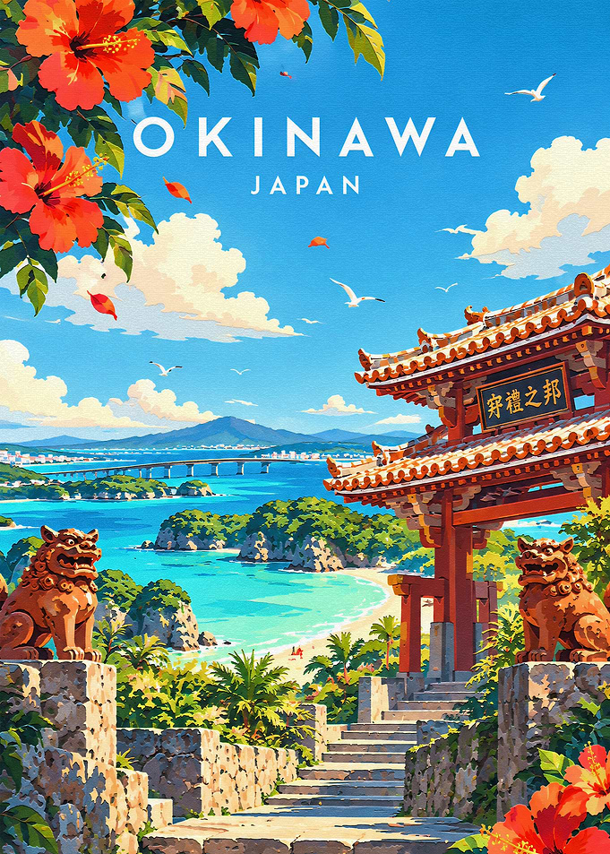 Okinawa Japan Travel Poster