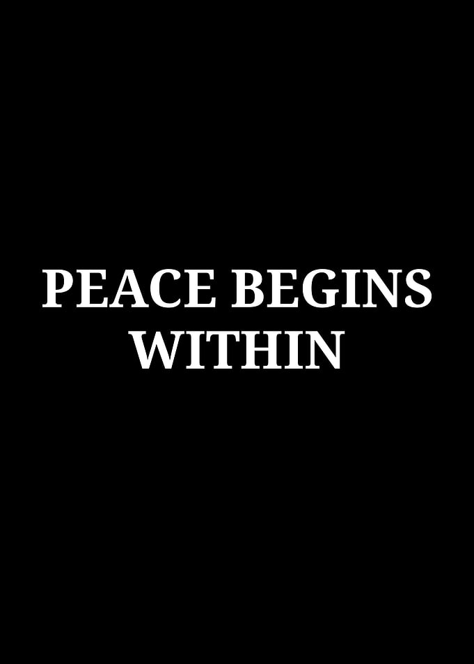 Peace Begins Within Text Art