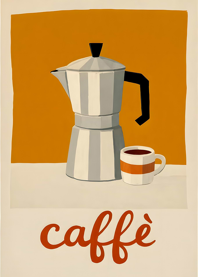 Minimalist Italian Coffee Poster