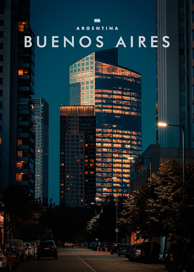 Buenos Aires Cityscape at Night