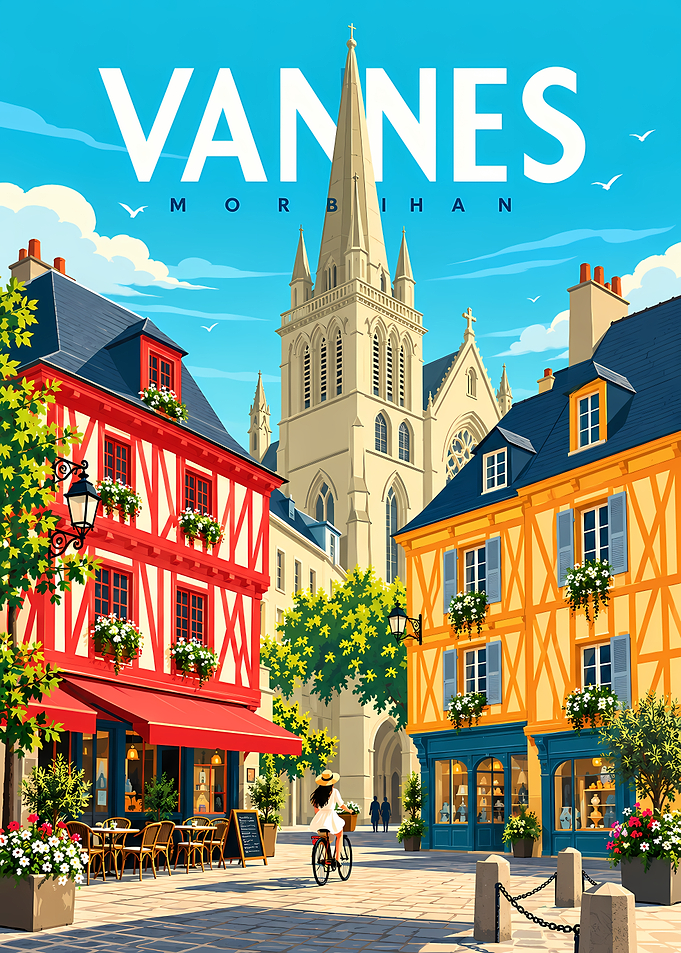 Vannes France Travel Poster