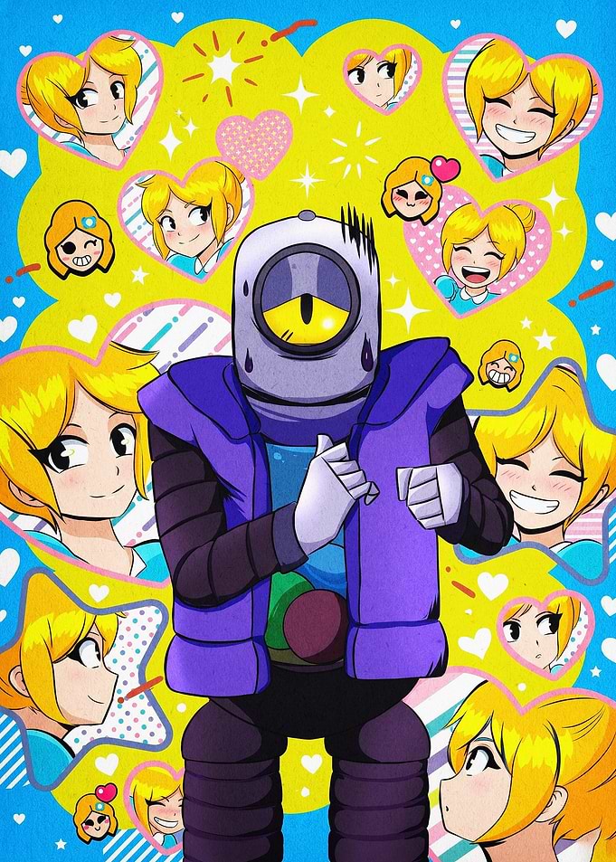 Robot Crush Cute Anime Pop Art