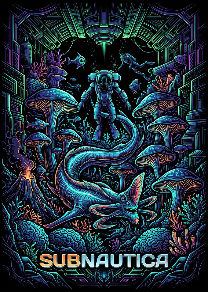 Subnautica Underwater Alien World Poster