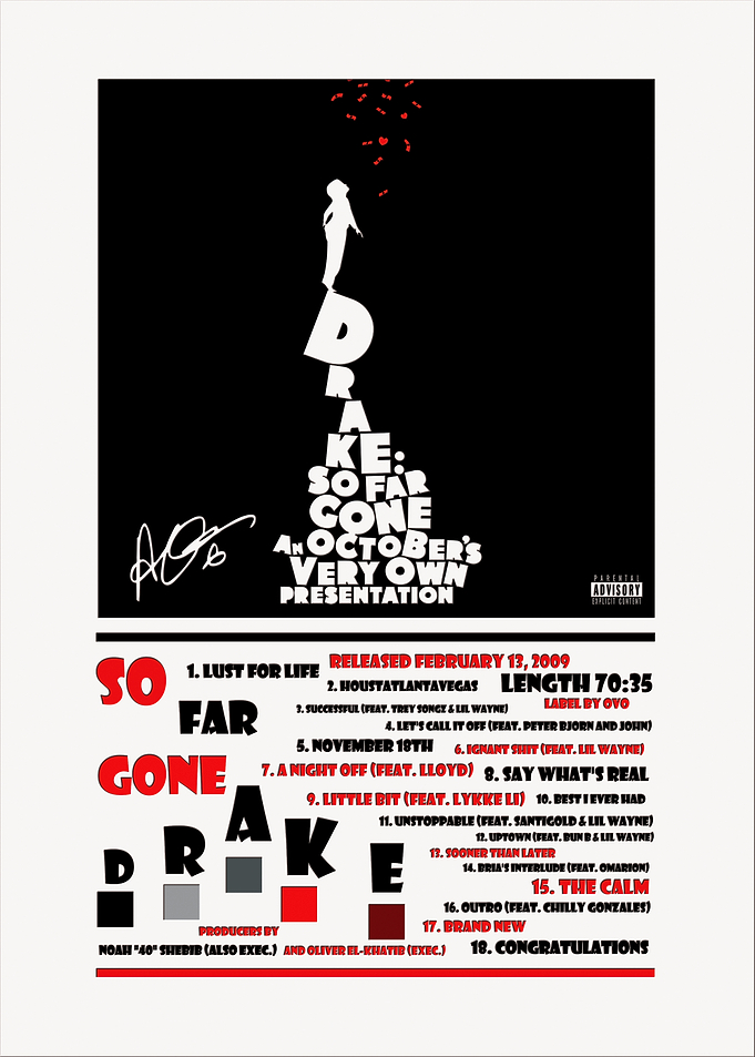 Drake So Far Gone Album Poster
