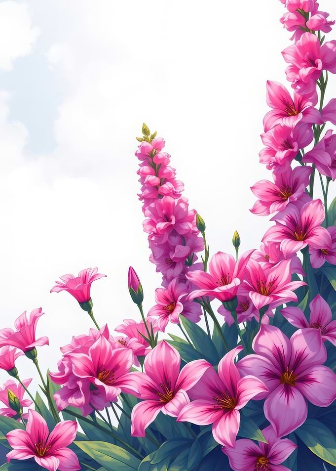 Vibrant Pink Lily Floral Arrangement