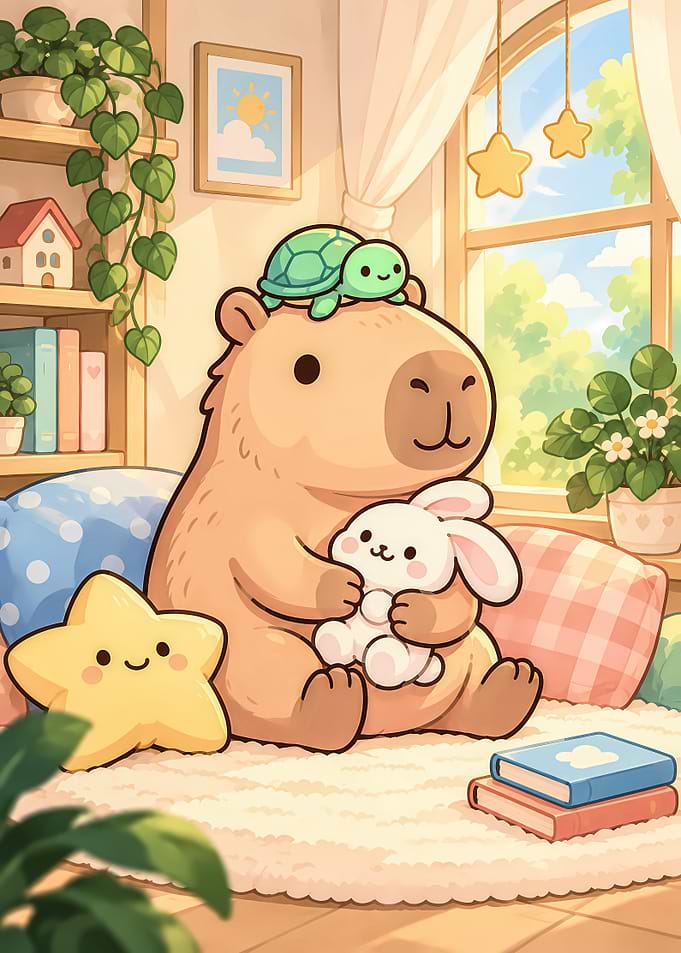 Cute Capybara Kawaii Kids Room