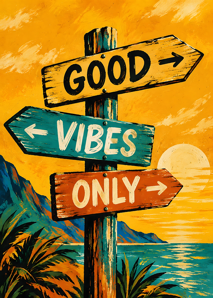 Good Vibes Only Tropical Sign