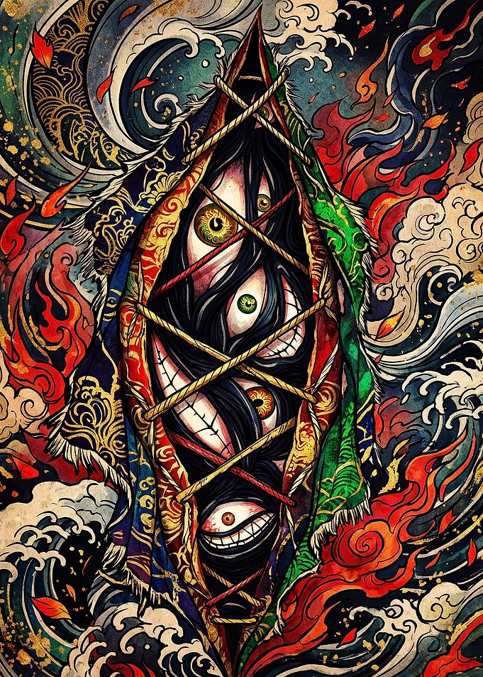 Surreal Japanese Yokai Eye Art