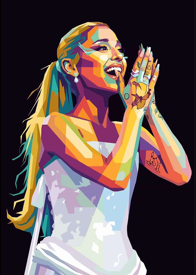 Ariana Grande Pop Art Portrait