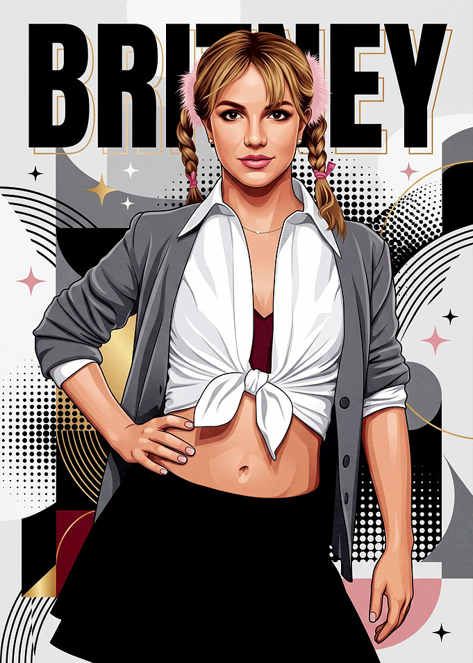 Britney Spears Pop Art Portrait
