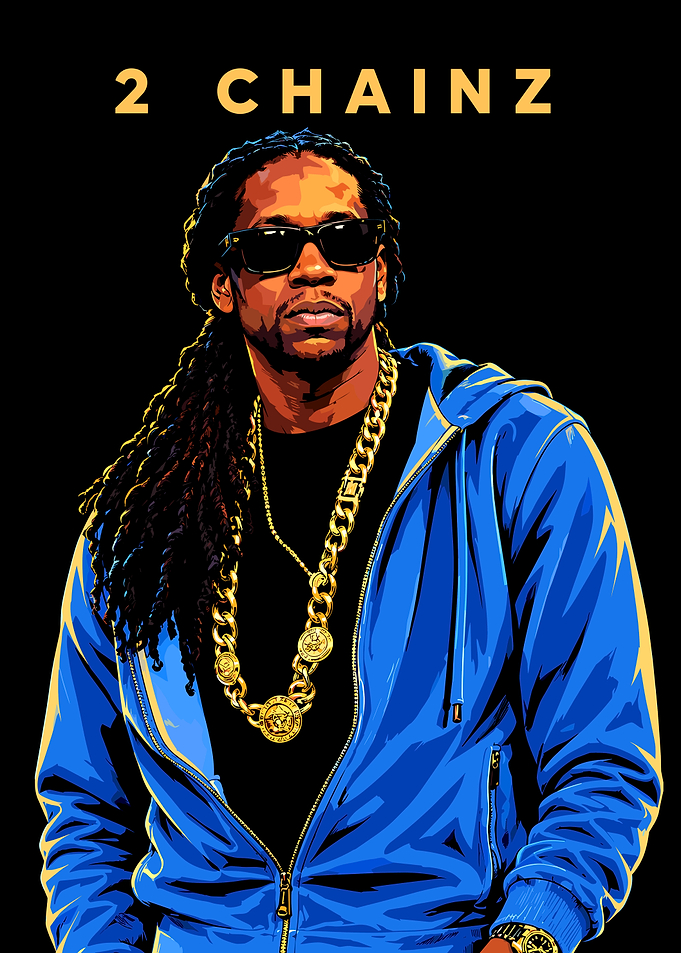 2 Chainz Digital Portrait Illustration