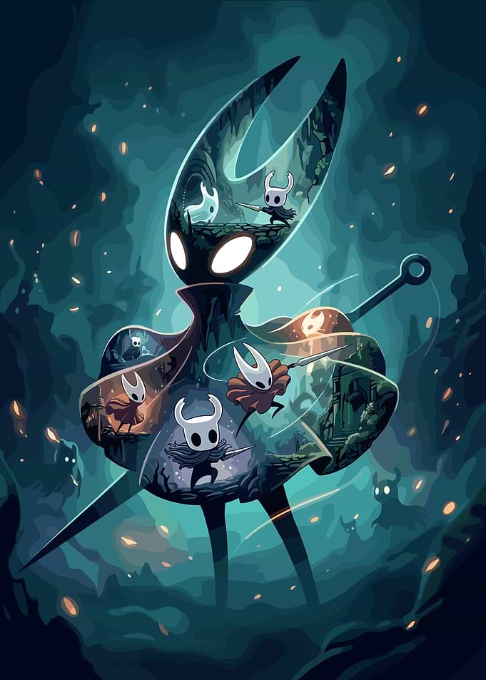 Hollow Knight Double Exposure Art