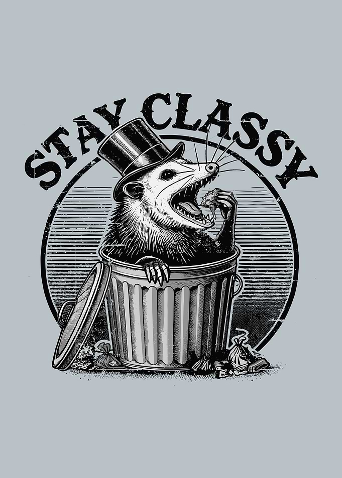 Stay Classy Possum in a Top Hat