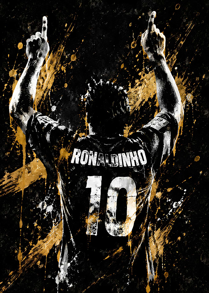 Ronaldinho Number 10 Soccer Art