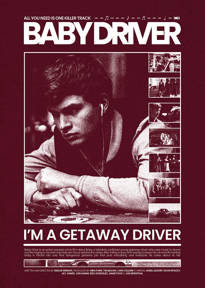 Baby Driver Minimalist Movie Poster