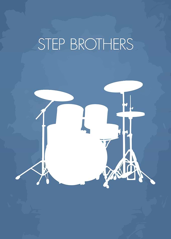 Step Brothers Drum Set Poster