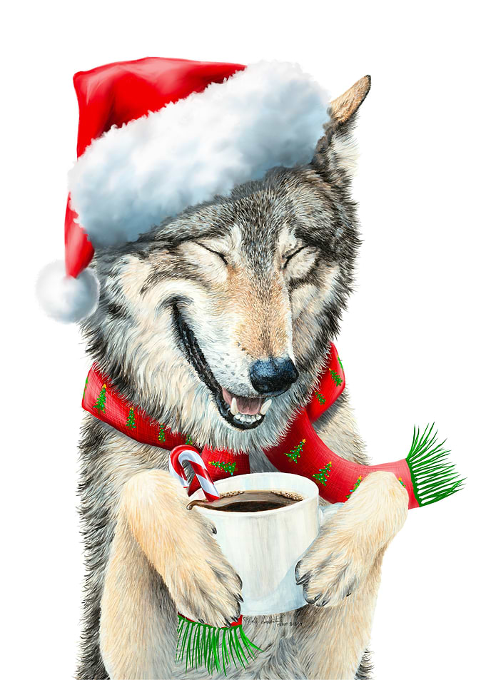 Wolf Coffee Christmas Animal