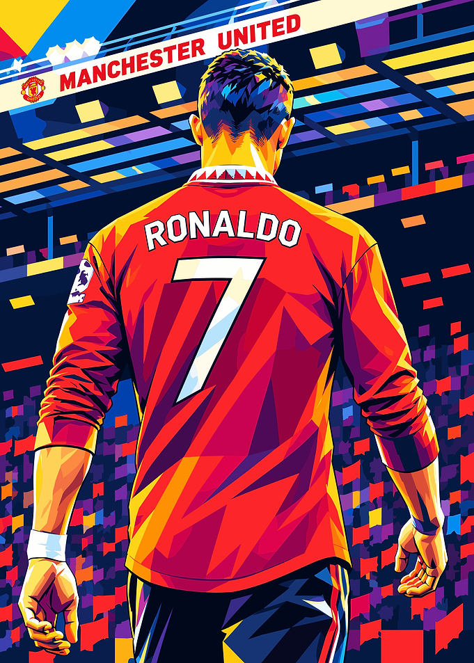 Cristiano Ronaldo Manchester United Pop Art