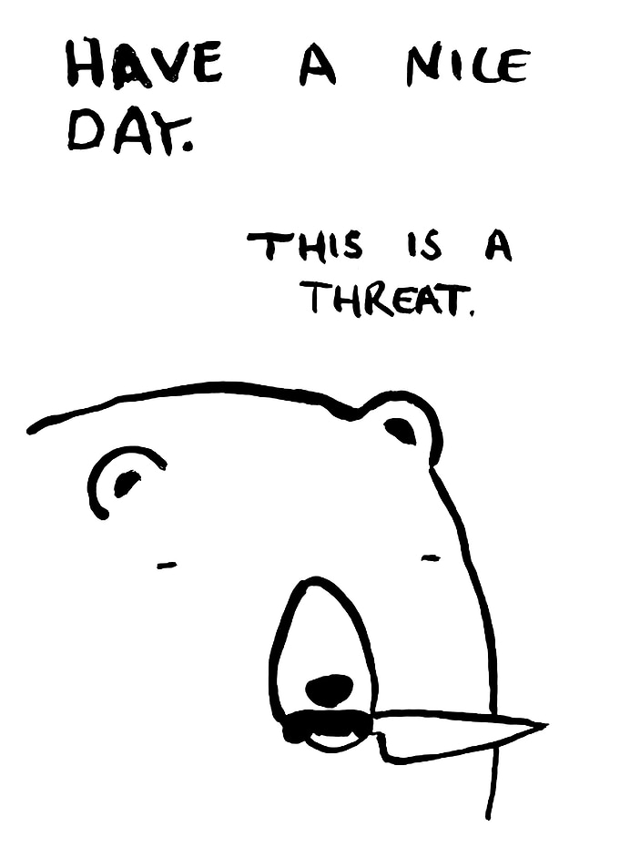 Funny Bear With A Knife