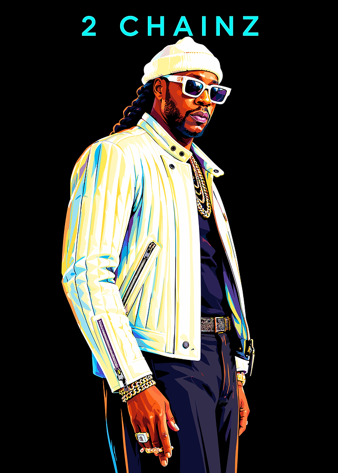 2 Chainz Digital Portrait Poster