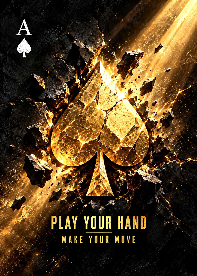 Golden Ace of Spades Poster