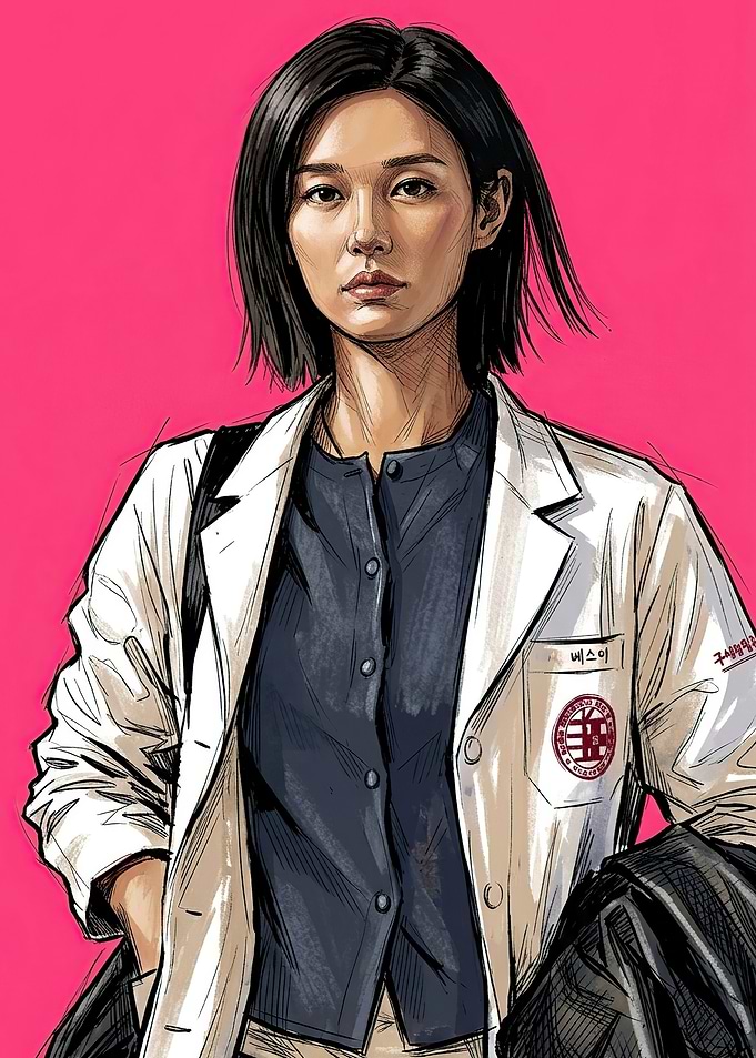 Portrait of a Korean Female Doctor