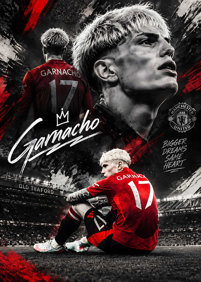 Alejandro Garnacho Manchester United Poster