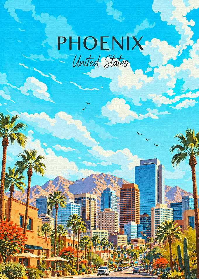 Phoenix Arizona Travel Poster