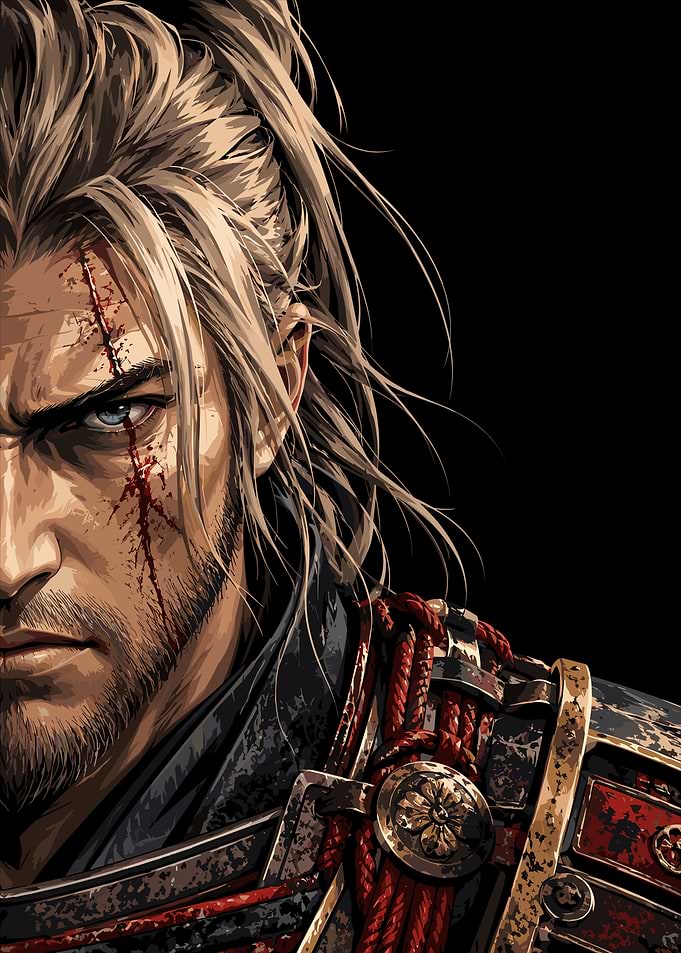 William Adams Nioh Pixel Art Portrait