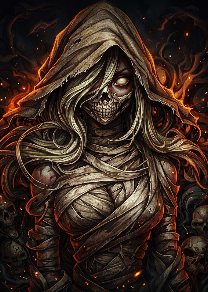 Dark Mummy Queen Fantasy Portrait