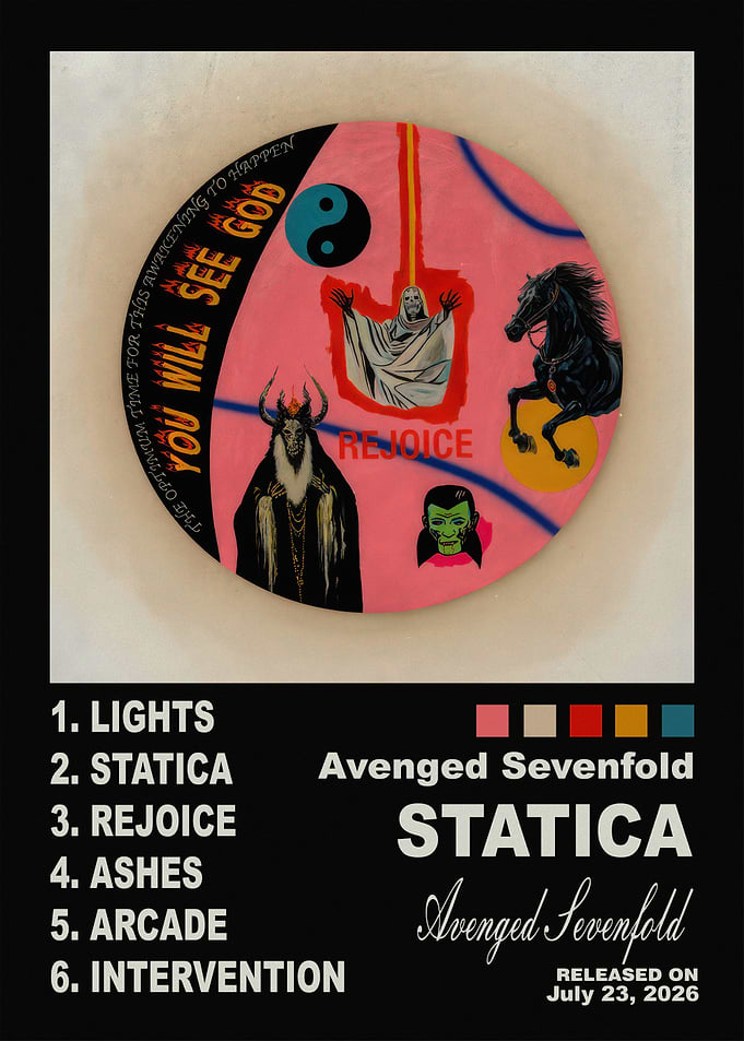 Avenged Sevenfold Statica Album Art Poster