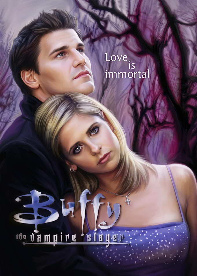 Buffy and Angel Romantic Portrait