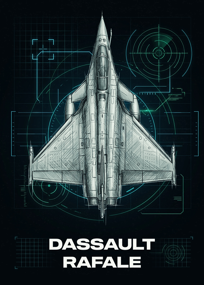 Dassault Rafale Fighter Jet Blueprint