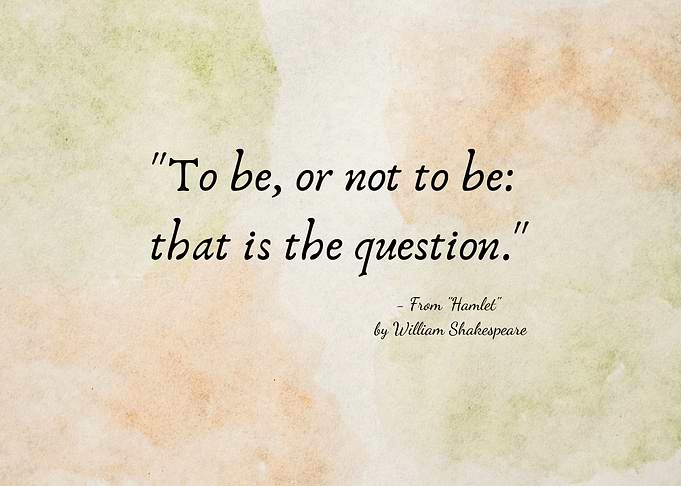 Shakespeare Hamlet Quote Wall Art
