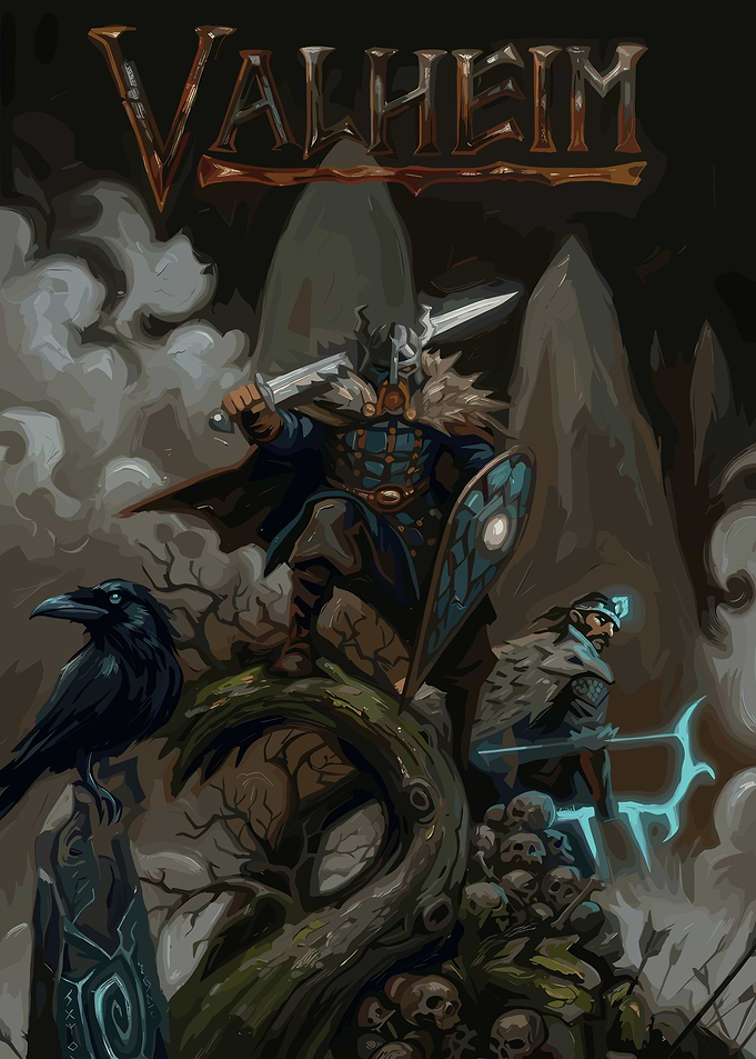 Valheim Viking Warrior Poster
