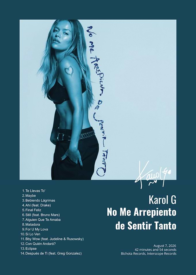 Karol G Album Cover Poster