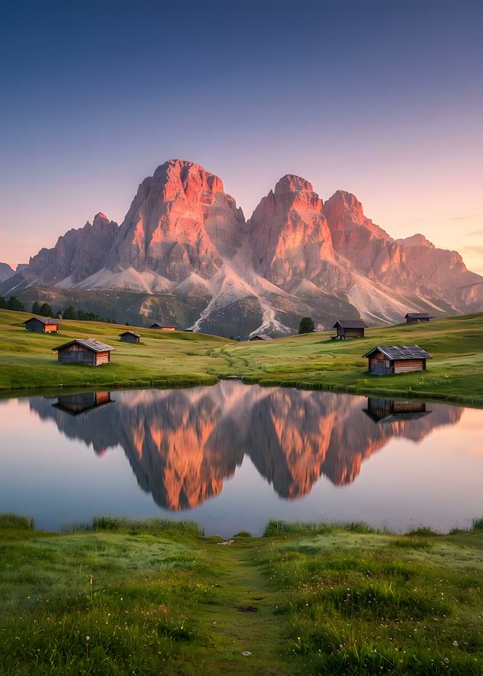 Sunset over the Dolomites