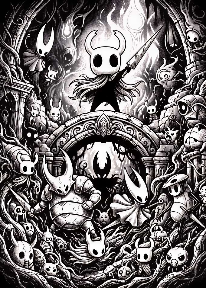 Hollow Knight Characters Illustration