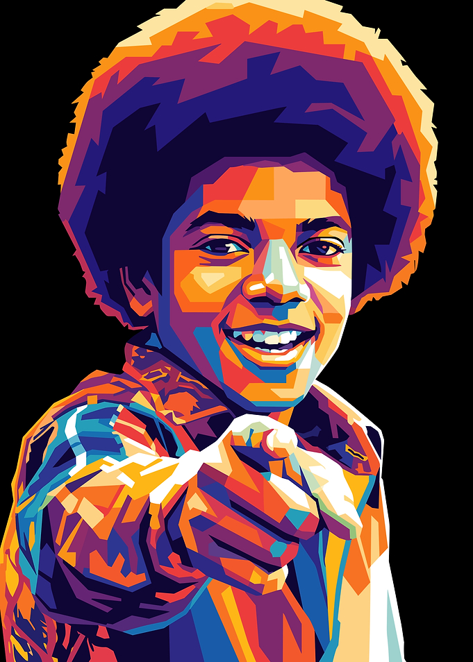 Young Michael Jackson Pop Art Portrait
